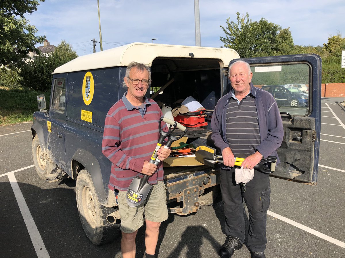 RamblersCymru's tweet photo. Loving our #FridayFeeling today as we dropped off some tools to local Lampeter #ramblers #volunteers and @CeredigionCC. All part of our #pathsforpeople project supported by @PostcodeLottery #volunteering #givingsomethingback https://t.co/nr3tsL7xY9