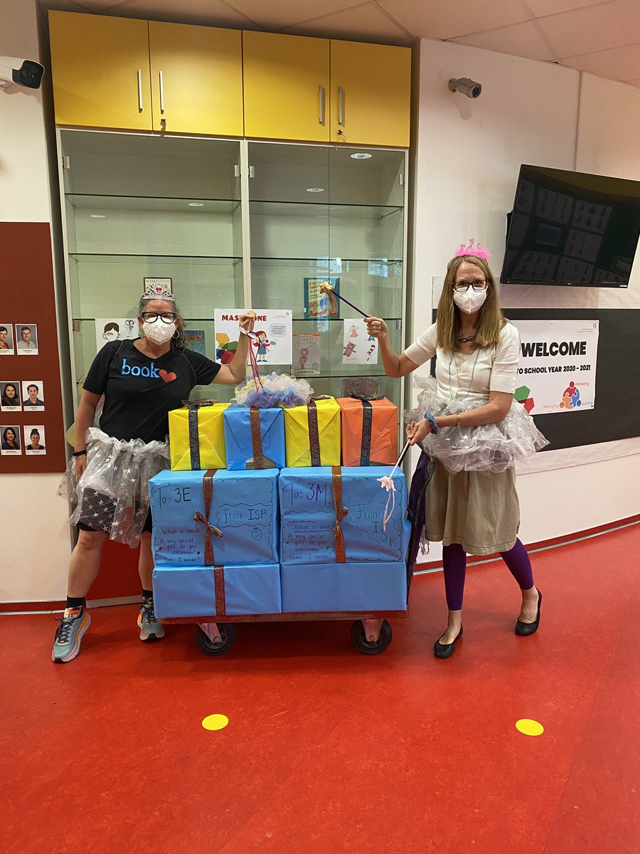 taraethridge's tweet photo. I realized today how much we are all needing joy in our lives. @KathyZabinski and I worked together to curate a classroom library “refresh” for the ES classes and delivered them as book fairies. The sheer magnitude of JOY was magical and made our day. @IntSchPrague https://t.co/MgGJ7HV1JZ