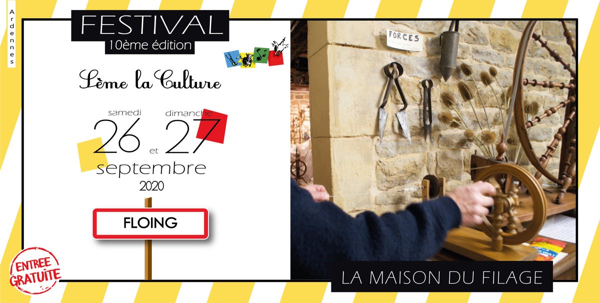 SemeLaCulture's tweet photo. [UN JOUR, UN ARTISTE]
📆 Plus que 9 jours avant le festival 
Aujourd'hui, on vous présente La Maison du Filage !

Vous pourrez les retrouver sur la ferme de Floing tout au long du week-end !

👉 On compte sur vous 
Plus d'infos : https://t.co/1I28Pfy6R8 https://t.co/AtvS5pfPPp