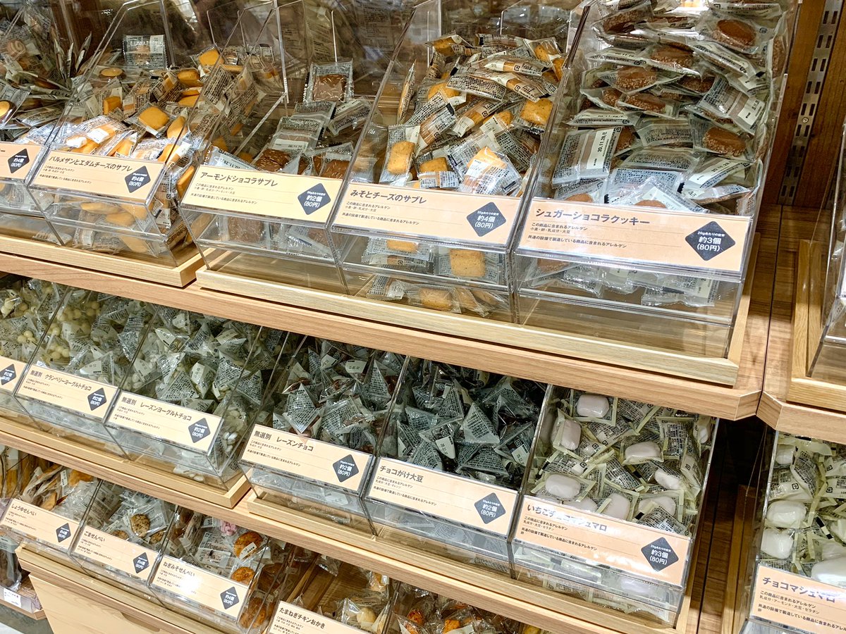 名古屋グルメ探偵 アスカイ 無印良品の一部店舗で始まった お菓子の量り売り が楽しすぎ 選べるお菓子は種類以上 個包装のクッキー チョコ おかき マシュマロとかをお菓子袋へ自由に詰めていくの最高 80円から楽しめるお手軽さもオススメ 名古屋グルメ探偵 アスカイ 無印良品の一部店舗で始まった お菓子の量り売り が楽しすぎ 選べるお菓子は種類以上 個包装のクッキー チョコ おかき マシュマロとかをお菓子袋へ自由に詰めていくの最高 80円から楽しめるお手軽さもオススメ
