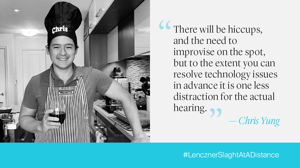 LencznerSlaght's tweet photo. In today’s #LencznerSlaghtAtADistance post, @chriswyung shares how he prepares for virtual hearings and discusses a hobby he’s picked up! Read more here: https://t.co/XL29cnSu98 https://t.co/uCu66ZME2Q