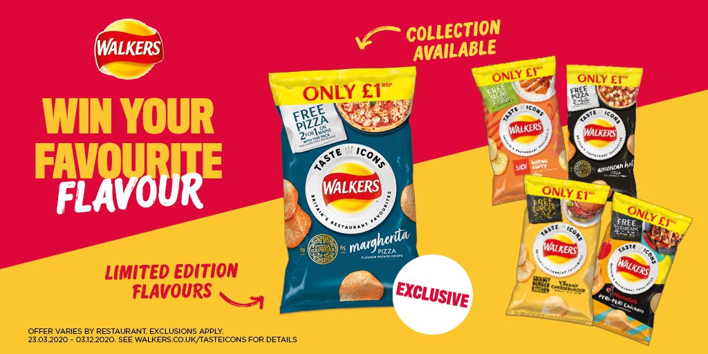 myLondis's tweet photo. A #Friyay treat!

We're giving you the chance to #Win your fave Taste Icon flavour thanks to @walkers_crisps 👏

Want to get your hands on the prize? RT, Follow @myLondis &amp; tell us your fave flavour?

18+/GB only. See https://t.co/2ESbg1X47P for full T&amp;C's. Closes: 25/09/20 https://t.co/XkHMhapBcM