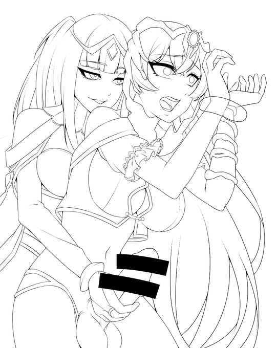 線画とりあえず終了
後で塗り配信するかも
#ふたなり 