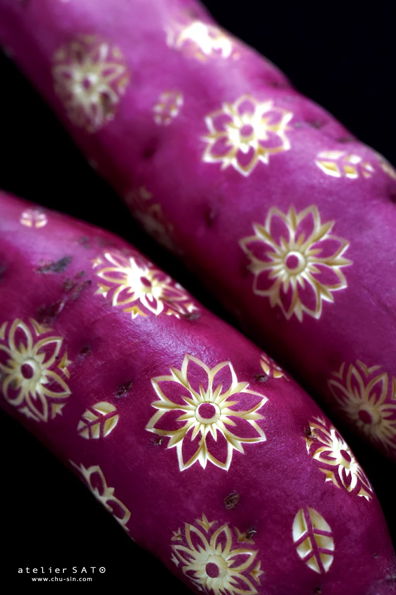 サツマイモが芸術品に変わる！美しい美術品！！