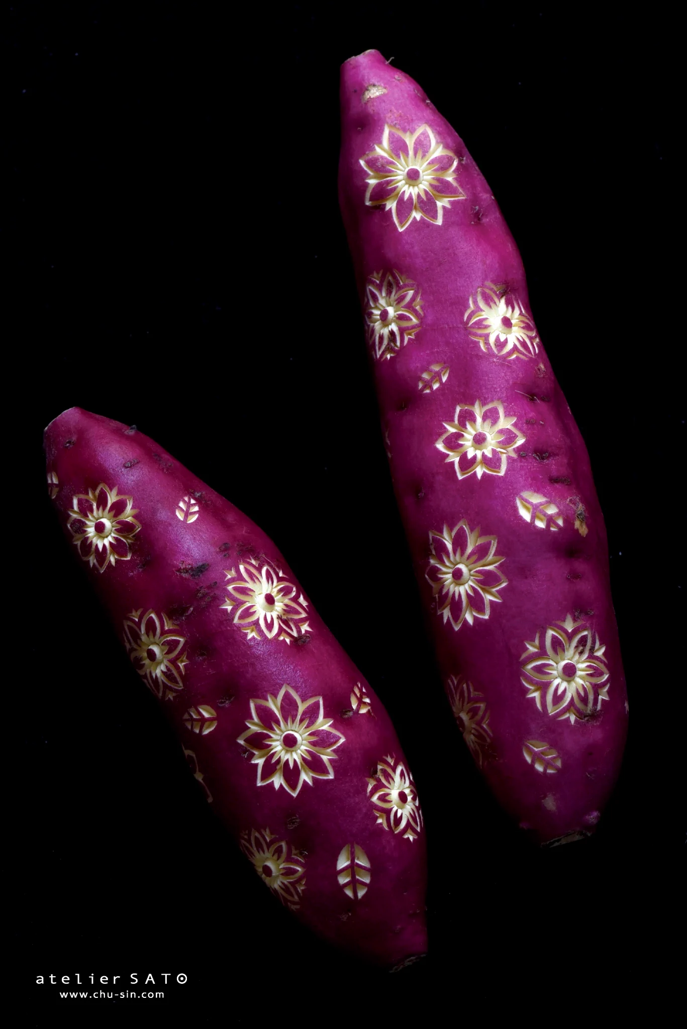 サツマイモが芸術品に変わる！美しい美術品！！