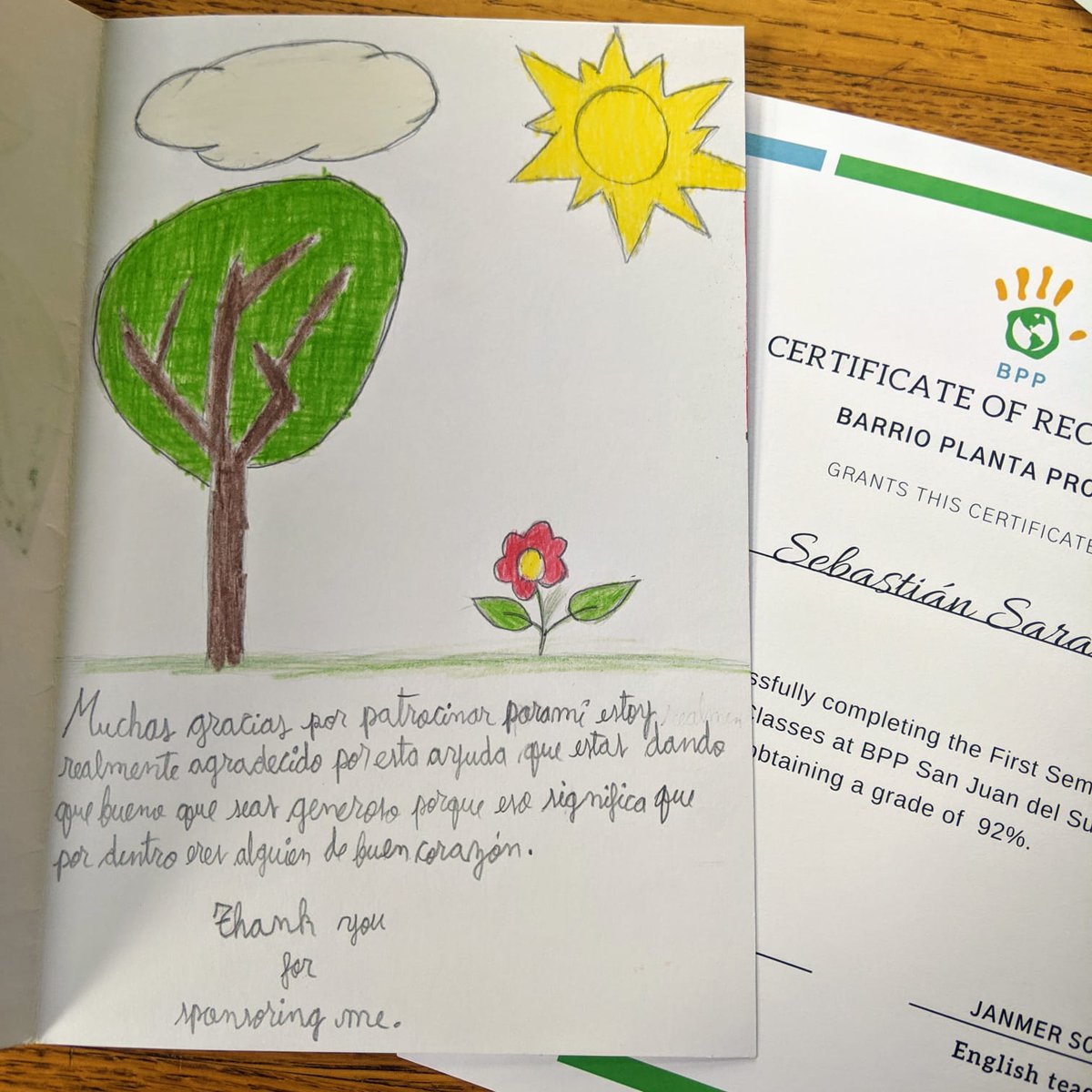 _HelpaChildGrow's tweet photo. Our students worked hard on their messages and gifts to their sponsors this semester! If you created a recurring $100 donation to BPP this year, you're also an Official Student Sponsor and will be receiving packages with beautiful artwork and letters like this twice per year! https://t.co/cuRudiflvz