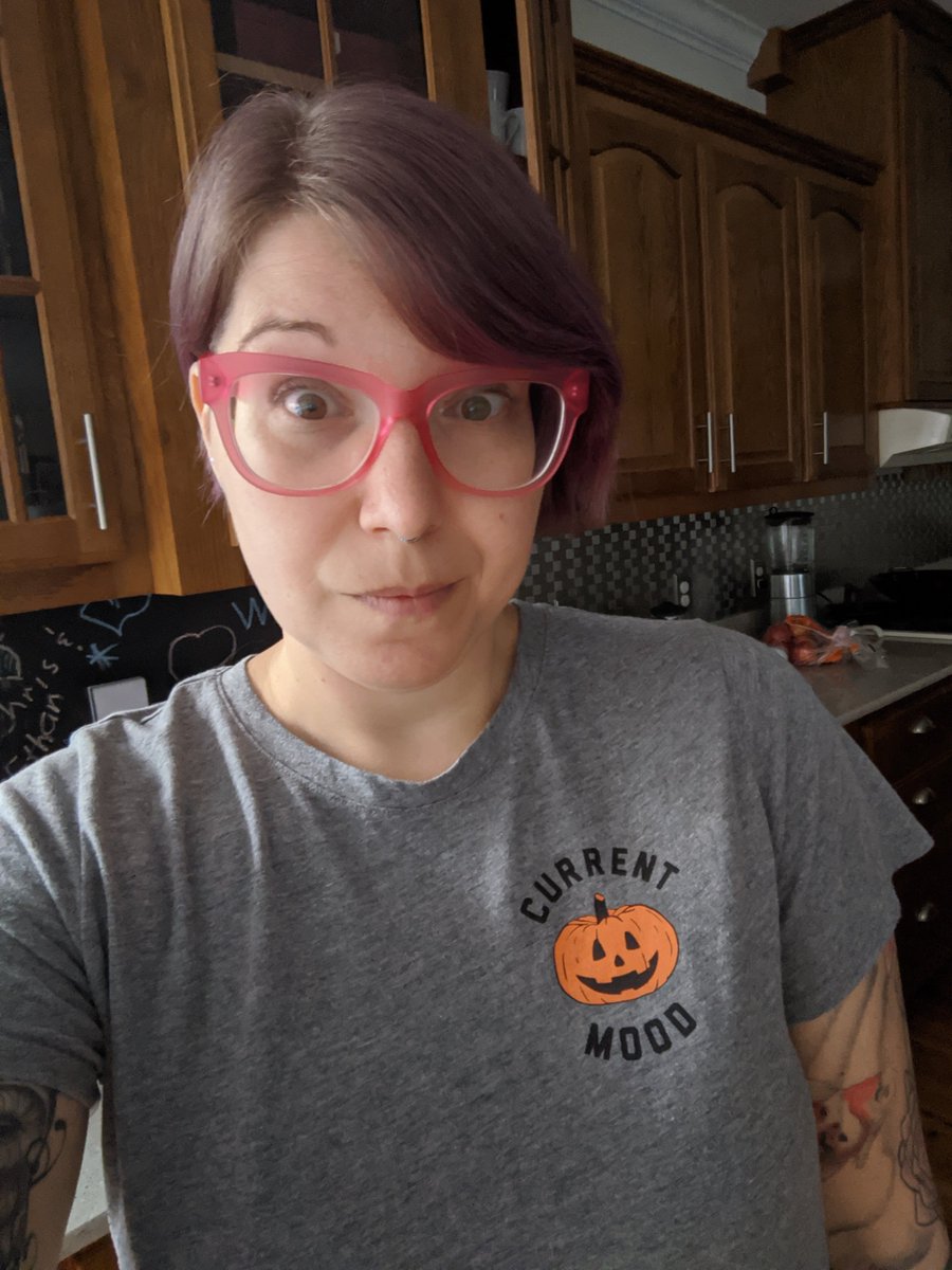 Today's  #Halloween shirt paired with no makeup & hair that needs to be recolored. Le sigh.