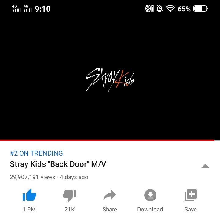 10:07 PM KST— 29,907,191 viewsSTAY AT THE BACKDOOR 35M @Stray_Kids  #StrayKids  #스트레이키즈