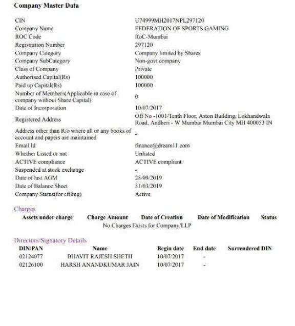 ippatel's tweet image. Correct @refsrc , as you can see the FIFS is owned 100% by Dream11 &amp;amp; Bhavit Seth and the 2 founders of D11 are also directors of FIFS. So Dream 11 &amp;amp; Google collaborated to remove PayTM from Google Play.