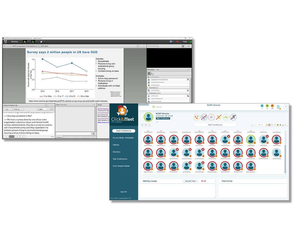 InfinityConfGro's tweet image. INFINITY completed another event for DHA this week and integrated a new feature. Click&amp;amp;Meet allowed us enhanced desktop audio control to allow for a professional audio experience. Let us transform your virtual events!  #VirtualEvents #govcon #sud #meetingplanners #conferences