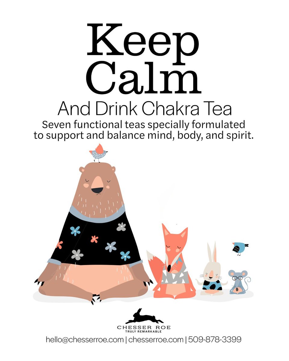 chesserroe's tweet image. Feeling stressed? Try our Chakra Teas and put a little ooomm in your life!

#teaaddict #tealover #functionaltea #chakra #chakrateas #harvestmarketwhitesalmon #whitesalmon