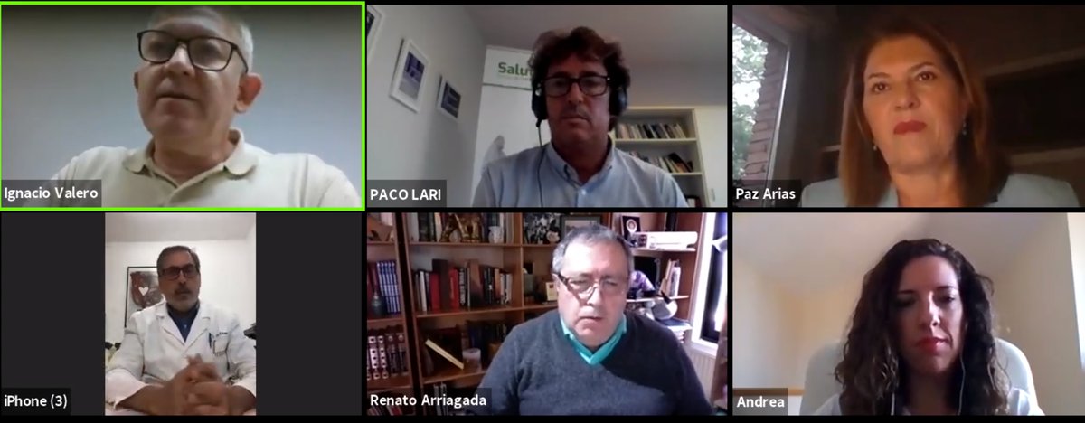 SalutiTreball's tweet photo. @Pacolari67, de @SalutiTreball, ha defendido el papel de la telemedicina en la vigilancia de la seguridad y salud en el trabajo junto a Renato Arriaga, @pazpyma; @AndreaAlzaga, de @everhealth y Guillermo Oller, @Clinica_Teknon-@quironsalud en el XX Congreso #ORP2020 online. https://t.co/L1DWjuXdB4