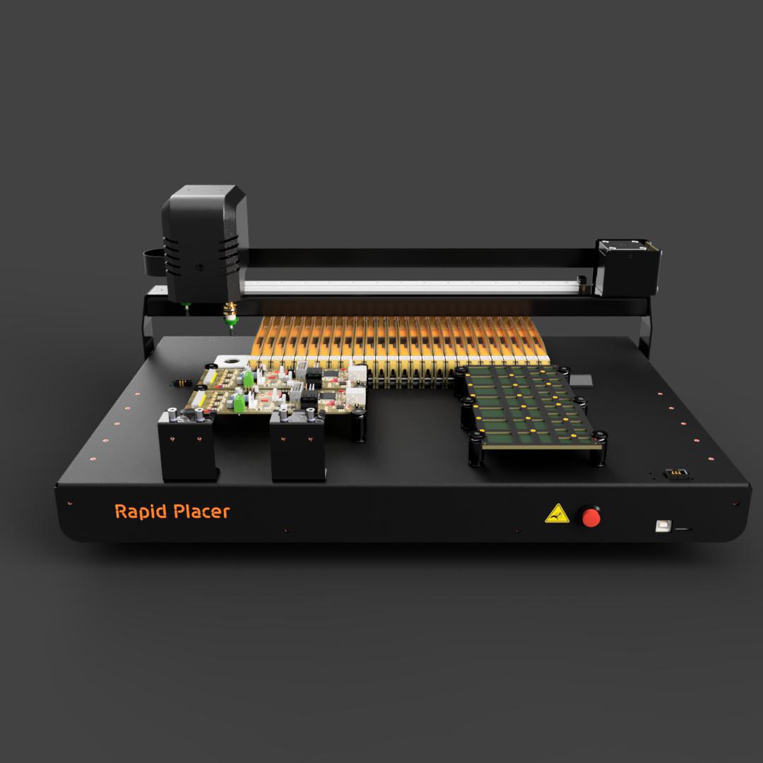 What will you make with the Rapid Placer? The world's first true desktop pick and place machine with versatile automatic feeders and large build surface. Sign up at mailchi.mp/12929b573c86/r… to find out when it launches and get a discount! #electricalengineering #pcbs #smtassembly