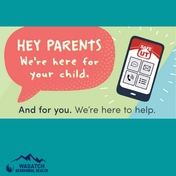 WasatchBH's tweet photo. SafeUT is here for you and your family during good times and bad. Connect with a licensed therapist 24/7 confidentially and for free. With the SafeUT App, you are never alone. Providing real-time Crisis Intervention for Utah's youth. #safeut #suicideprevention https://t.co/33mYBnuxKN
