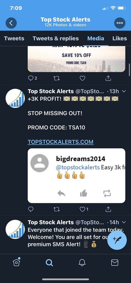NotAlerts's tweet image. Don’t fall for these #TopStockAlerts posts. They’re old screenshots that the account re-posts every several days!
