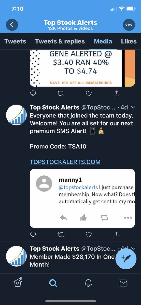 NotAlerts's tweet image. Don’t fall for these #TopStockAlerts posts. They’re old screenshots that the account re-posts every several days!
