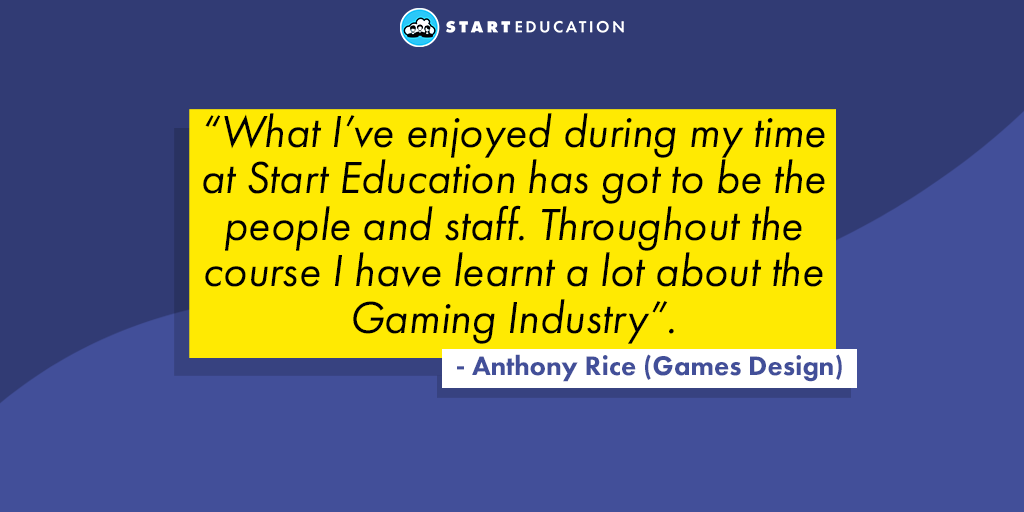 Here's some brilliant feedback from a student on our Games Design & Testing course.

Looking to enrol?

Email Info@StartEducation.co.uk or go to:
StartEducation.co.uk

#gamesdesign #gamestesting #merseyside