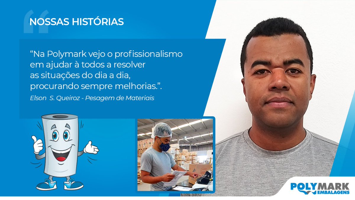 PolymarkE's tweet image. Elson Queiroz faz parte do time Polymark há 1 ano.
“Na Polymark vejo o profissionalismo em ajudar à todos a resolver as situações do dia a dia, procurando sempre melhorias. Representa para mim algo bom, sendo uma empresa forte e dedicada a dar o melhor à todos.”