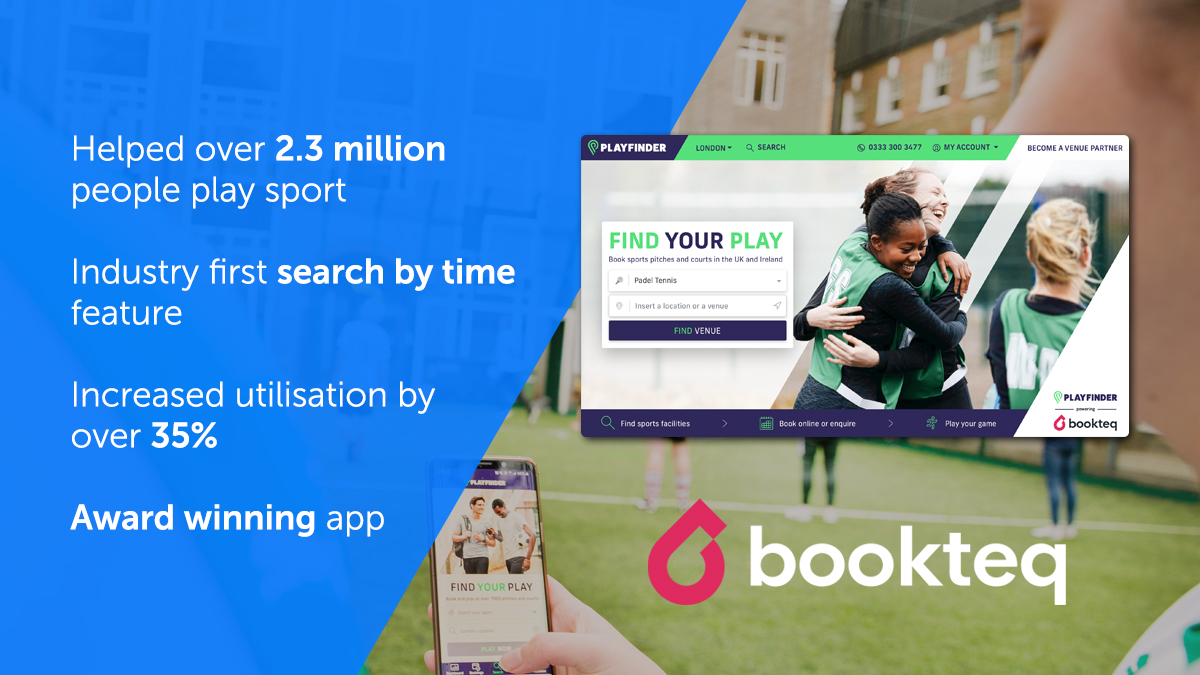 Subscribing to Bookteq grants you access to the <a href="/Playfinder/">Playfinder</a> marketplace, giving your facilities exposure to thousands of new players. 600+ partner venues are already seeing the benefits 👇

bookteq.com/bookteq-by-pla…