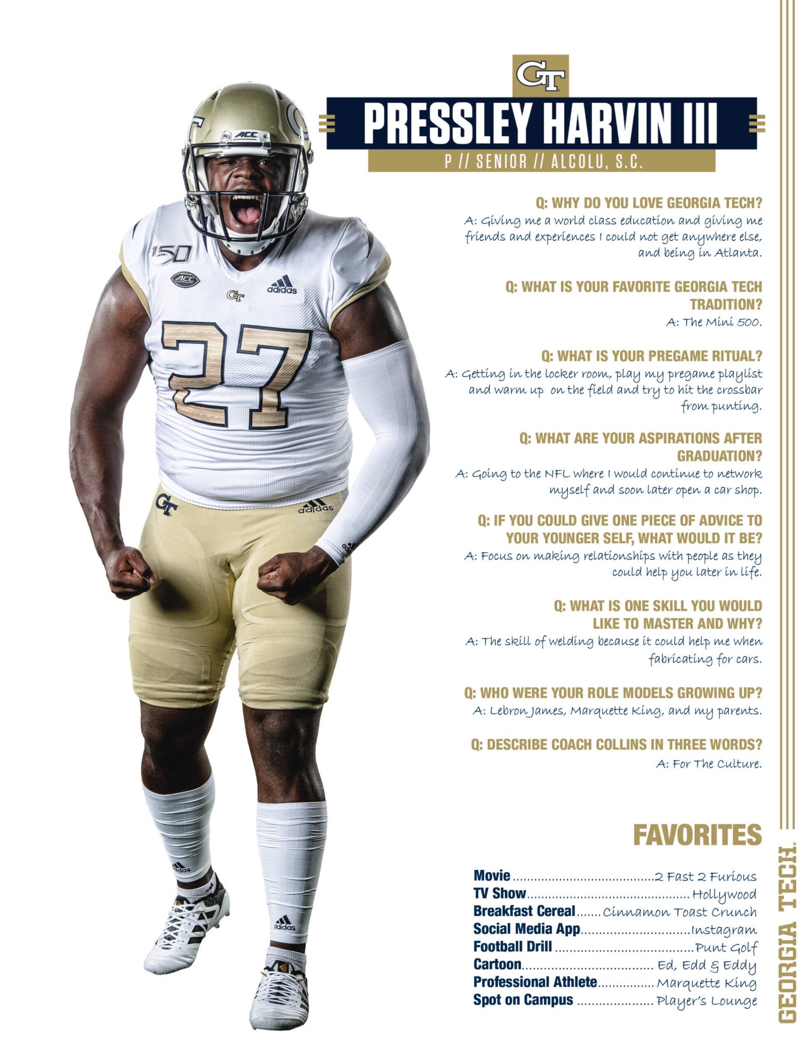 Andy Staples Georgia Tech Punter Pressley Harvin Iii Can Play Four Different Saxophones One Of Those Is The Soprano Sax So That Brings Up A Question Who Ya Got T Co Ui6umhrbde