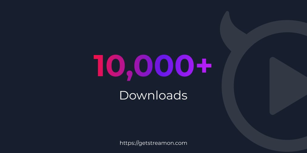 1/n Some exciting news! ✨ <a href="/streamonhq/">Streamon</a> just crossed 10,000+ Downloads! It's been a long journey from being just a dribbble shot to one of my well received OSS project &amp; an app used by people across 50+ countries. Here's a thread on the journey of building it 🙌✨