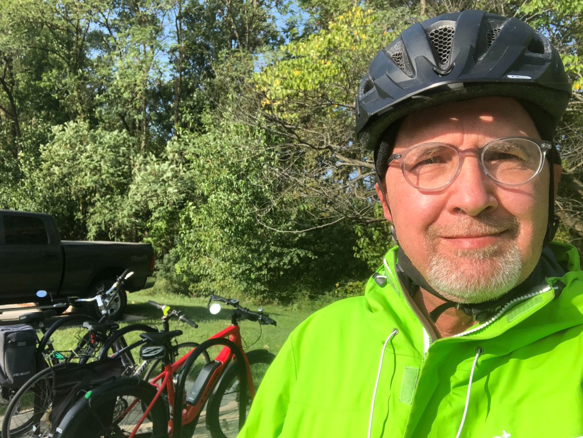 This mornings ride to Carmel’s City Hall included an inspection of new <a href="/sarisinfrastruc/">Saris Infrastructure</a> bike racks being installed in another public parking garage. Carmel has over 225 plus miles of paths and trails. @CITYOFCARMELIN #CarmelIN #BikeFriendly