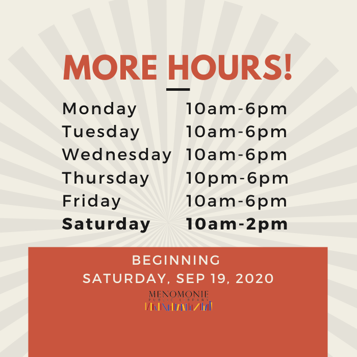 meLibrary's tweet photo. Saturday hours 10am-2pm beginning this weekend. Don't forget a mask. https://t.co/aOTIGrsRoV