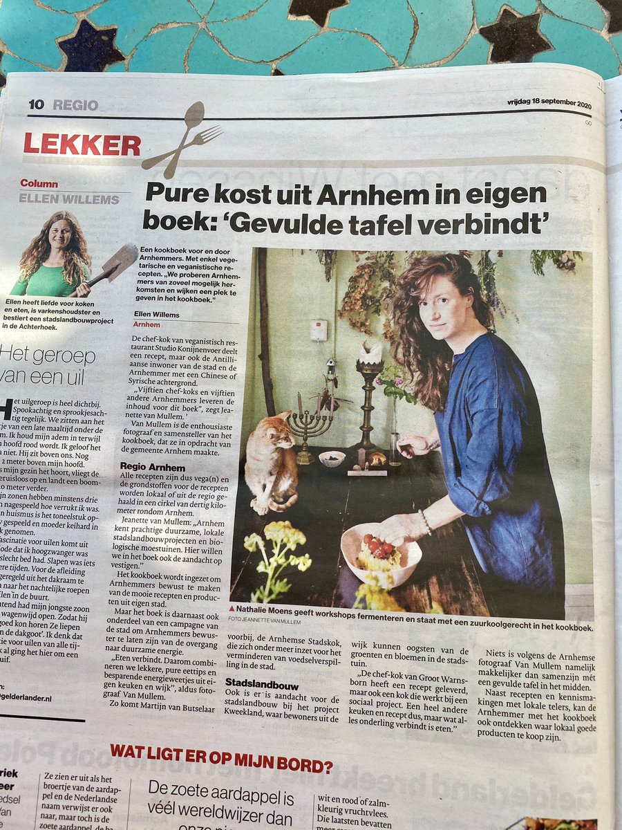 💚 Trots op alle Arnhemmers die in het Arnhem AAN Tafel kookboek komen met een heerlijk recept!

Vandaag in De Gelderlander!