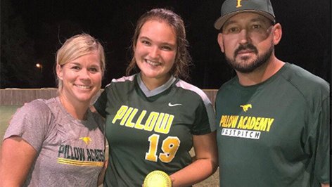 MUSTANGS_PA's tweet photo. Jimee Brooke Garrett, 8th grade, pitched a perfect game on Wednesday, September 16th.  PA hosted Indianola Academy.  Congratulation Jimmee Brooke – we are proud of you! https://t.co/EKn8JCn5jb