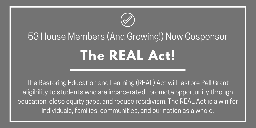 IHEPTweets's tweet photo. As support for the #REALAct continues to grow, we'll be celebrating our new cosponsors at the end of each week!
Thank you to this week's new cosponsor, @RepGolden, for supporting high-quality postsecondary opportunities for students who are incarcerated.
#HigherEdinPrison https://t.co/NCdbr8lKQn