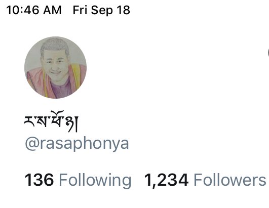 Today I have 1234 followers. A rare day.