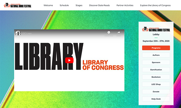 librarycongress's tweet photo. NOW: Registration is open for the 2020 National Book Festival! Visit our Virtual Festival Platform NOW and make your plans to participate in our first virtual festival, to be held Sept. 25-27: https://t.co/dfDWUQn1hY #NatBookFest https://t.co/Qz0t29Qimr