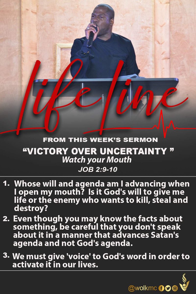🚨Stop Scrolling!  Dont miss this week's Life Line!🚨 #mylifeline #keepgoing #share #victory #watchyourmouth #wolkmc #wordoflife