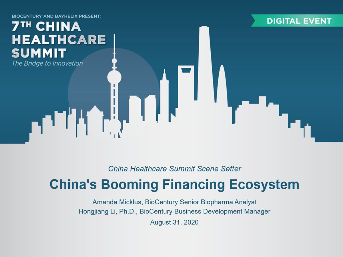 BioCentury's tweet photo. China Summit Pre-Event Program: Register today to download our 1st "Scene Setter" presentation: The State of China Biotech Funding
Register at: https://t.co/EFHv3bifwC
#ukbio @BioPartner #Biotechnology #biotech #VC #VCS #BayHelix #europeanbiotech #biotechfunding #digitalevent https://t.co/DottLc8pWq