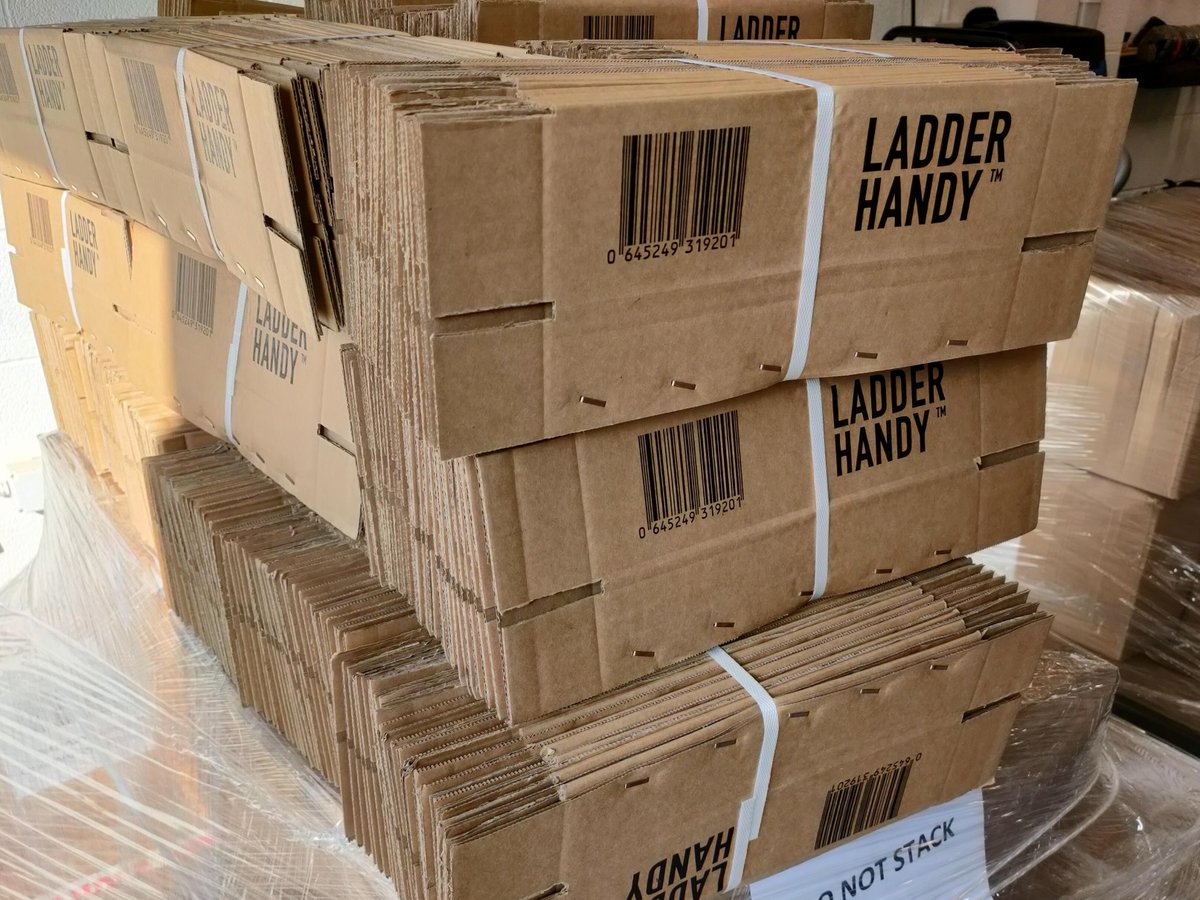 Keeping up with demand our new design boxes have arrived 😍 ladder-handy.com

who do you know who would benefit from a little helper while working on ladders? choose the ladder handy to hold your paint pot's and buckets along with tools.
