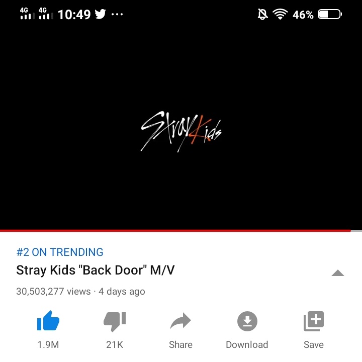 11:46 PM KST— 30,503,277 viewsSTAY AT THE BACKDOOR 35M @Stray_Kids  #StrayKids  #스트레이키즈