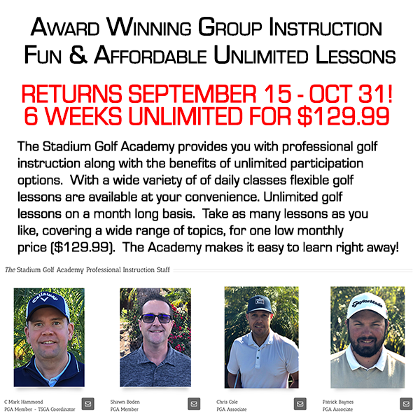 Unlimited Golf Lessons - Stadium Golf Academy Is Back! conta.cc/2ZxCArw