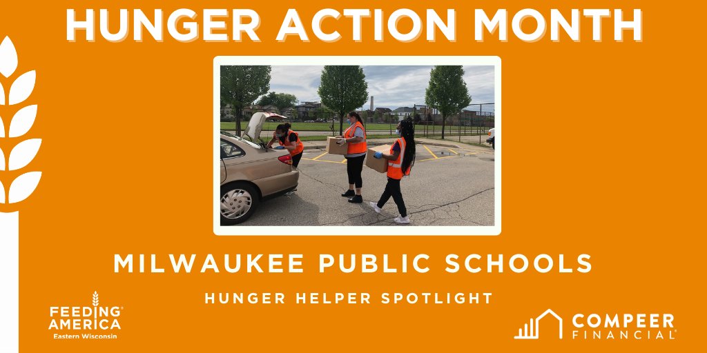 FeedAmericaWI's tweet photo. We had the pleasure of partnering with @MilwaukeeMPS on Farm to Family Drive-Up Distributions throughout June at North Division High School and South Division High School.
Thank you MPS for acting as #HungerHelpers for your students and community this summer! @CompeerFinance https://t.co/r0wjYR1FuO