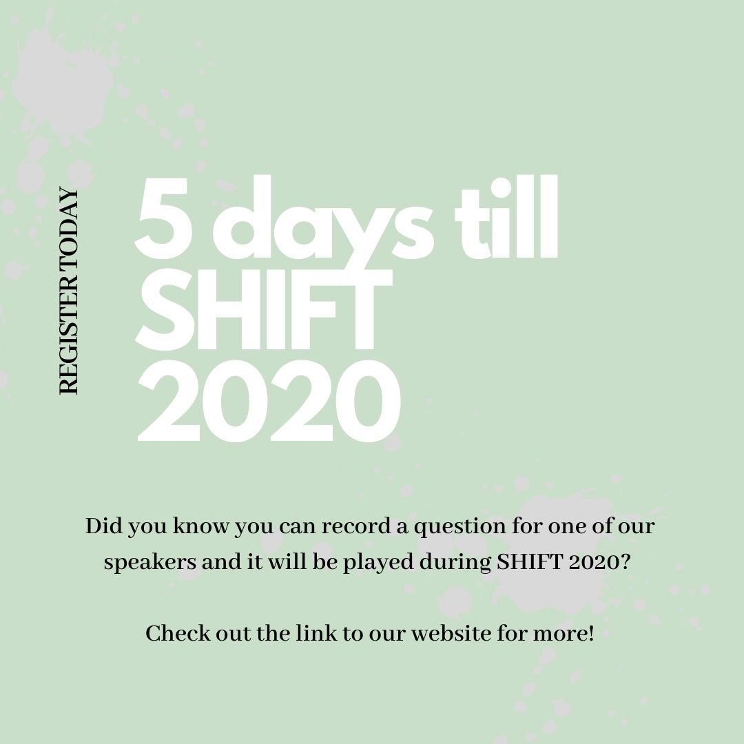 5 DAYS TILL SHIFT 2020 - REGISTER TODAY
socrates.mcmaster.ca/shift-2020/