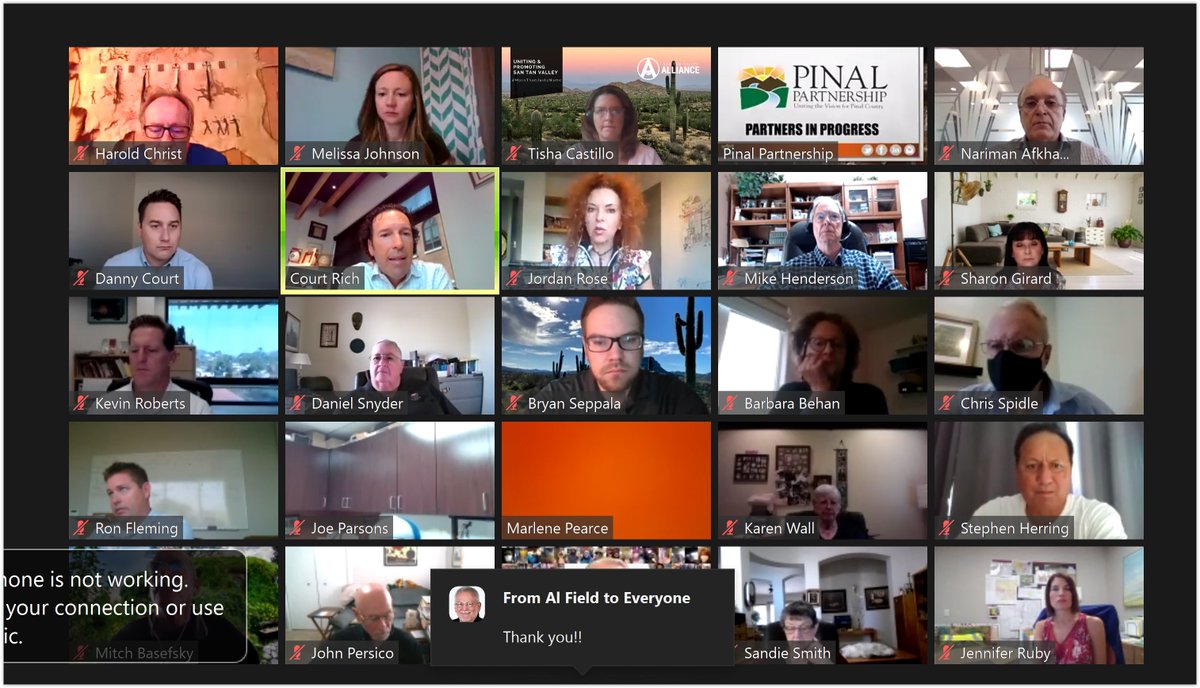 TishaCastillo's tweet photo. . @Court_Rich who presented to the @PinalCounty BOS this week about #JohnsonUtilities and in front of the @CorpCommAZ often ... is now leading the @PinalPartnrship discussion https://t.co/8K2nV5kO1p