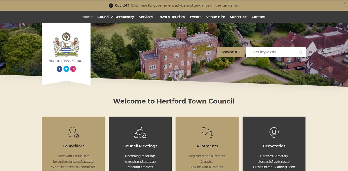 AWDWebDesign's tweet image. We&apos;re proud to announce that the new WCAG compliant @HertfordTC website is live! A lot of work went into this one and we think it looks great 👍