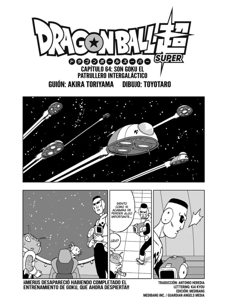 data_ball's tweet image. ¡Nuevo capítulo de Dragon Ball Super! Son Goku, el Patrullero Galáctico.

Ya se encuentra disponible de forma oficial y con traducción al español, el capítulo #64 del manga de Dragon Ball Super en la aplicación 'MangaPlus by Shueisha' y en su versión web.

mangaplus.shueisha.co.jp/viewer/2003637