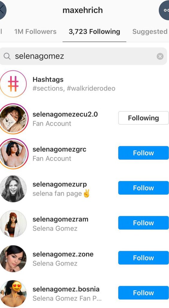 2. Obsession with Selena Gomez and interacting with her fans
