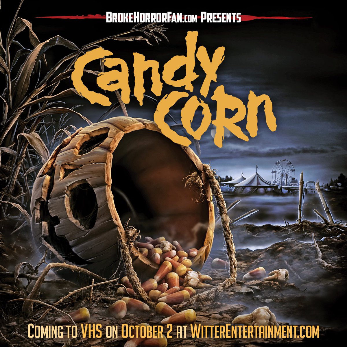 Broke Horror Fan presents Candy Corn on VHS!

Starring Courtney Gains, <a href="/PanchoMolerP/">Pancho Moler</a>, P.J. Soles, &amp; <a href="/TonyTodd54/">Tony Todd</a>!

On sale Friday, October 2, at <a href="/WitterEnt/">Witter Entertainment</a>.

Details: brokehorrorfan.com/post/629612074…