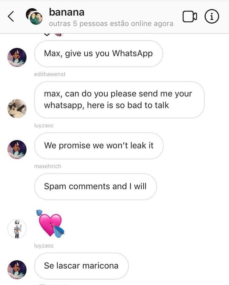 3. Messaging fans to comment on his Instagram posts