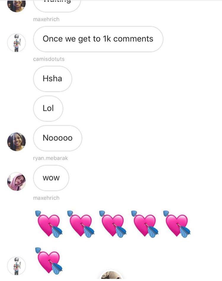 3. Messaging fans to comment on his Instagram posts