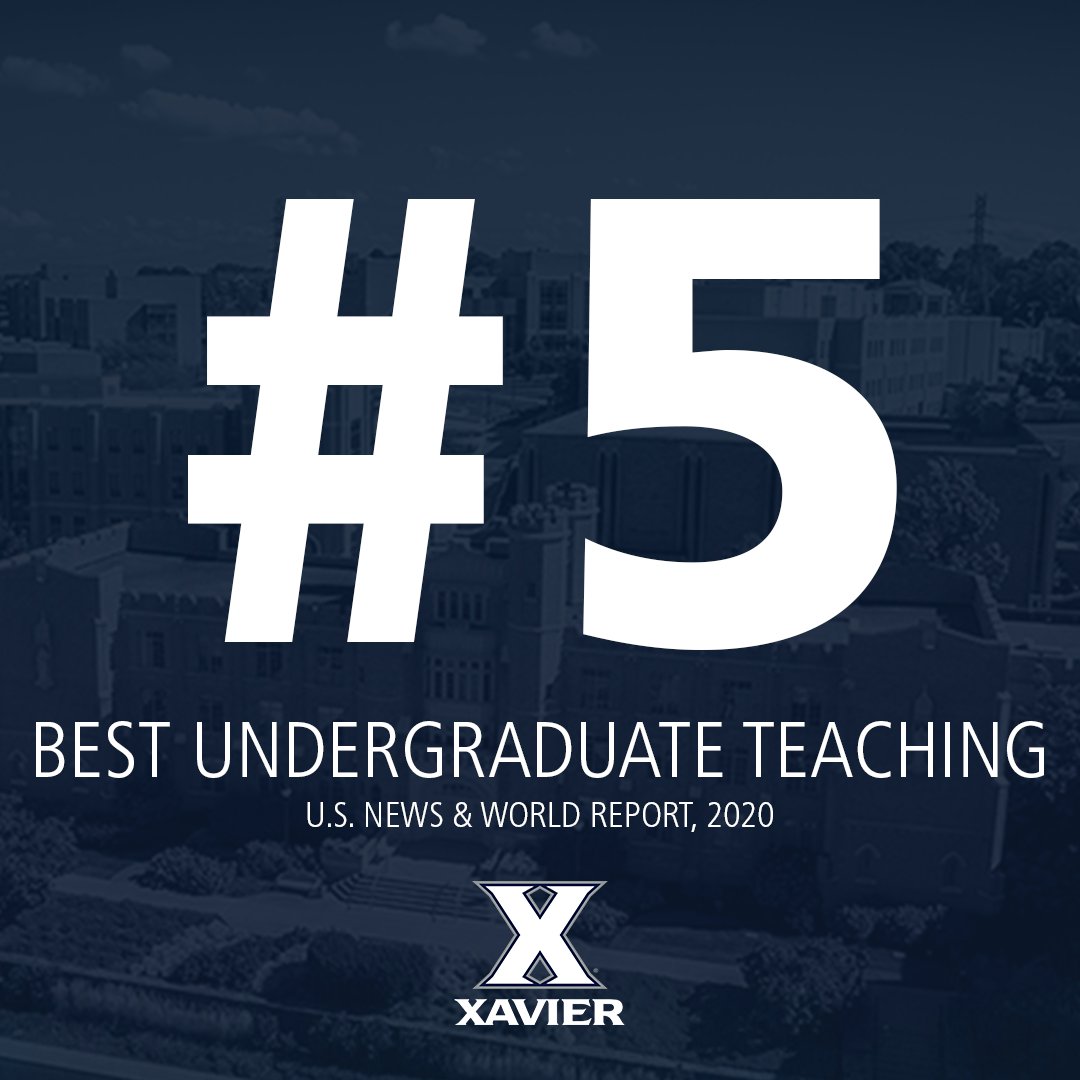 Proud to rank among the very best for our veterans and undergraduate teaching. 💙⚔️ MORE: xavier.edu/now/2020/us-ne…