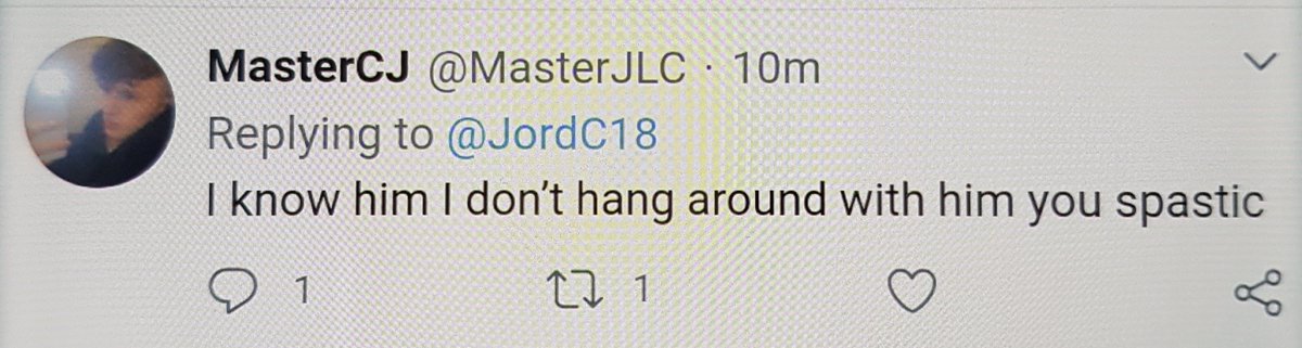 JordC18's tweet photo. Couldn't screenshot this one quick enough before he deleted it. Fucking low life using words like that.

#findom #fakedom #instadom https://t.co/NXiapgOJGt