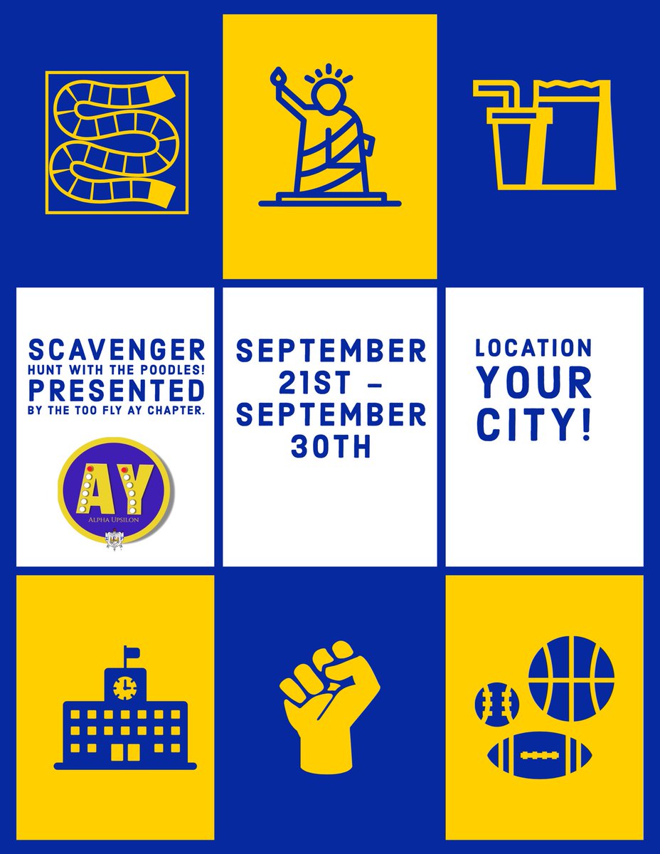 AY_poodles's tweet photo. “Hey Fisk Class of 2024, during fall break AY will host a “Scavenger Hunt with The Poodles.” for Freshmen only. We want you to showcase your city, while hunting for items identified in our clues. We will reveal the first of 5 clues starting Monday. https://t.co/hwZcMk5dQe