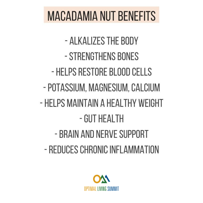 We know macadamia nuts are delicious, but did you know they're packed with health benefits too? Here are just a few! #macadamianuts #olstips #optimallivingsummit #optimalliving #torontowellness #wellnesstorontoo #gtawellness